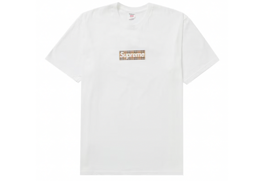 Supreme Burberry Box Logo Tee White