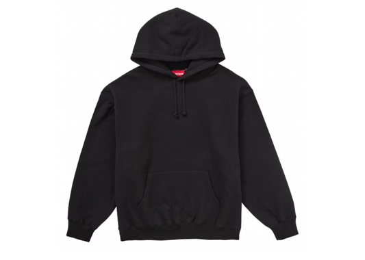 Supreme Satin Applique Hooded Sweatshirt FW24 Black