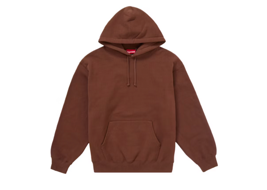Supreme Satin Applique Hooded Sweatshirt FW24 Brown